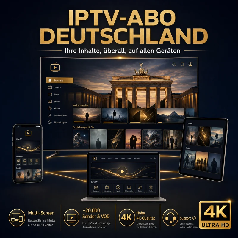 Strong 4K Deutschland IPTV-Abo kompatibel mit Smart TV